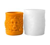 YANPINGJIA Halloween Temática Vela Silicona Molde Multipropósito Cilindro Forma Forma Para Hacer Jabón Vela Decoración Hogar Molde de Calidad Alimentaria
