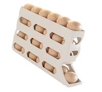 YANPINGJIA Organizador de huevos que ahorra espacio con tapa transparente para un rápido control de inventario y un almacenamiento ordenado de huevos de cocina