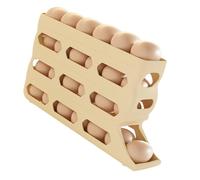 YANPINGJIA Organizador de huevos que ahorra espacio con tapa transparente para un rápido control de inventario y un almacenamiento ordenado de huevos de cocina