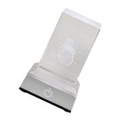 YANPINGJIA Órganos humanos anatómicos, modelo de cristal con base LED, vidrio grabado, pisapapeles, ciencia, biología, dientes anatómicos, figuras