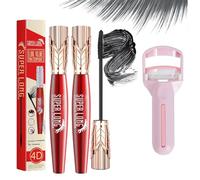 Yanqina Super Long Mascara, 4D Waterproof and Sweat Proof Mascara, Super Long Luxurious Mascara, Yanquina Stereo Lengthening Mascara - 4D Silk Fiber Lash Mascara (2 Pcs)