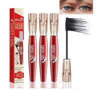 Yanquina Mascara, 4D Waterproof And Sweat Proof Mascara, Yanqina Super Long Luxurious Mascara, Stereo Lengthening Mascara, Instant Volumizing Mascara for Women Makeup (3pcs, one size)