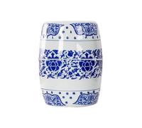 YANROSE Chinoiserie Taburete De Jardín Tambor Decorativo De Cerámica Porcelana Azul Y Blanca Paisaje Chino(Blueb,L)