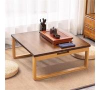 YANROSE Mesa Baja Plegable de bambú, Mesa de Centro Cuadrada for té, hogar, Kang, pequeña Mesa de Comedor de Estilo japonés(Multi-Colored,70 * 70CM)