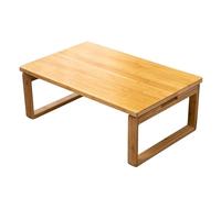 YANROSE Mesa de Centro Plegable Rectangular portátil, Mesa de Comedor de té, Mesa Baja de bambú for Sentarse en el Suelo japonés(80 * 50 * 31cm)