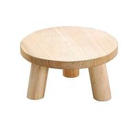 YANROSE Mesa de Centro Redonda de Madera pequeña, Mesa Baja de Tatami for té, Cama Kang, Estilo japonés(Natural,45 * 21cm)
