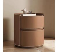 YANROSE Mesita de Noche Decorativa con cajón, mesita Auxiliar for Dormitorio, sofá, Oficina, Minimalista Moderno(Coffee,40x40x50cm)