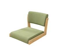 YANROSE Silla de Suelo con Respaldo, Silla de Suelo Japonesa, Silla de meditación for Sala de Estar, Tatami sin Patas, Asientos de Suelo(Natural Green)