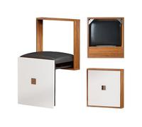 YANROSE Silla Invisible, Silla Plegable montada en la Pared, Moderna, 7CM, Ultrafina, Adecuada for Entrada, Dormitorio, baño, Sala de Estar(Brown)