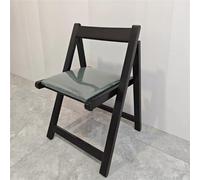 YANROSE Silla Plegable de Madera con Respaldo, tapizada, portátil, Moderna, for salón, Comedor, Cocina(Black6)