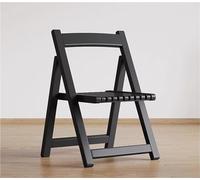 YANROSE Silla Plegable de Madera con Respaldo, tapizada, portátil, Moderna, for salón, Comedor, Cocina(Black5)