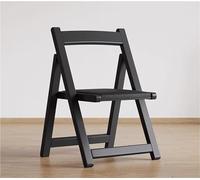 YANROSE Silla Plegable de Madera con Respaldo, tapizada, portátil, Moderna, for salón, Comedor, Cocina(Black4)