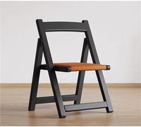 YANROSE Silla Plegable de Madera con Respaldo, tapizada, portátil, Moderna, for salón, Comedor, Cocina(Black3)