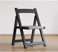 YANROSE Silla Plegable de Madera con Respaldo, tapizada, portátil, Moderna, for salón, Comedor, Cocina(Black2)