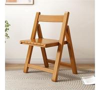 YANROSE Silla Plegable de Madera con Respaldo, tapizada, portátil, Moderna, for salón, Comedor, Cocina(Brown)