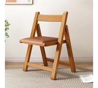 YANROSE Silla Plegable de Madera con Respaldo, tapizada, portátil, Moderna, for salón, Comedor, Cocina(Brown3)
