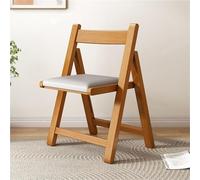 YANROSE Silla Plegable de Madera con Respaldo, tapizada, portátil, Moderna, for salón, Comedor, Cocina(Brown2)