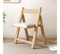 YANROSE Silla Plegable de Madera con Respaldo, tapizada, portátil, Moderna, for salón, Comedor, Cocina(Natural3)