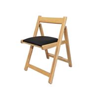 YANROSE Silla Plegable de Madera con Respaldo, tapizada, portátil, Moderna, for salón, Comedor, Cocina(Natural4)