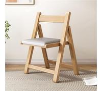 YANROSE Silla Plegable de Madera con Respaldo, tapizada, portátil, Moderna, for salón, Comedor, Cocina(Natural2)