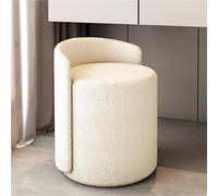 YANROSE Taburete con Respaldo for Sala de Estar, taburetes for sofá, tocador pequeño y Moderno, Estilo nórdico Simple y Elegante(White)