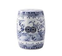 YANROSE Taburete de jardín Chinoiserie, Tambor Decorativo de cerámica, antigüedad Jingdezhen China, cerámica Azul y Blanca for jardín al Aire Libre(Blue)