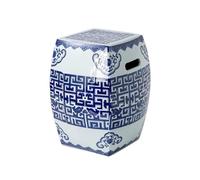 YANROSE Taburete de jardín Chinoiserie, Tambor Decorativo de cerámica China, Taburete de Porcelana Azul y Blanca for Zapatos(Bluea)