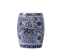 YANROSE Taburete de jardín Chinoiserie, Tambor Decorativo de cerámica, Porcelana Azul y Blanca, Adornos de decoración de Oficina China