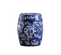 YANROSE Taburete de jardín Chinoiserie, Tambor Decorativo de cerámica, Porcelana Azul y Blanca, Alta Temperatura for Exteriores