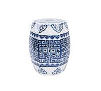 YANROSE Taburete de jardín Chinoiserie, Tambor Decorativo de cerámica, Porcelana Azul y Blanca, mesita for café de Sala de Estar, Adornos
