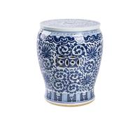 YANROSE Taburete de jardín Chinoiserie, Tambor Decorativo de cerámica, Porcelana Azul y Blanca, Sala de Oficina de Estilo Chino