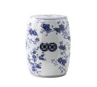 YANROSE Taburete de jardín Chinoiserie, Tambor Decorativo de cerámica, Porcelana de Jingdezhen, Adornos de Oficina Chinos(White)