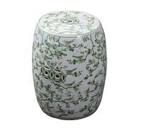 YANROSE Taburete Decorativo de cerámica for jardín, Tambor Jingdezhen, Taburete de tocador Verde, Cambio de Zapatos