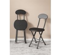 YANROSE Taburetes De Bar Plegables, Taburete Plegable con Respaldo, Taburete De Bar Plegable Portátil Redondo, Silla For Cocina(Black2)