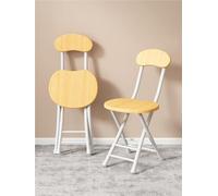 YANROSE Taburetes De Bar Plegables, Taburete Plegable con Respaldo, Taburete De Bar Plegable Portátil Redondo, Silla For Cocina(Natural2)