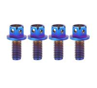 YANRUHFL 4 tornillos de cabeza hexagonal de acero inoxidable M6 x 10 12 15 20 25 30 35 mm para bicicleta y motocicleta (azul quemado, M6 x 12 mm)