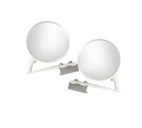 YANSHUYU Espejo Coche 2 unids/Set Coche Punto Ciego Espejo Auto Lado Convexo Gran Angular Redondo vehículo Vista Trasera Miroir Espejo Retrovisor(White 1 Pair)