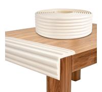 YANSYUN Multiusos Protector Espuma, 5m x 8cm Protección de Esquinas y Cantos para Bebés Niños, Universal Protector de Bordes Autoadhesivo, Espuma Suave Extra Ancha para Muebles (Blanco)