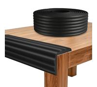 YANSYUN Multiusos Protector Espuma, 5m x 8cm Protección de Esquinas y Cantos para Bebés Niños, Universal Protector de Bordes Autoadhesivo, Espuma Suave Extra Ancha para Muebles (Negro)