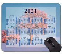 Yanteng 2021 Calendar Mouse Pad, Winter Snow Frost Mouse Pad