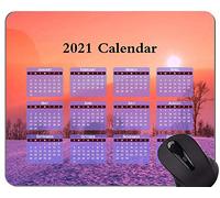 Yanteng Alfombrilla de ratón Calendario 2021, Sunrise Sunset Colors Alfombrilla de ratón