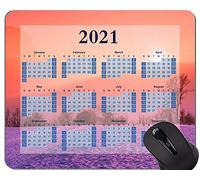 Yanteng Alfombrilla de ratón con Calendario 2021, Alfombrillas de ratón con Colores de Amanecer y Atardecer
