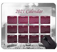 Yanteng Alfombrilla de ratón con Calendario 2021 con días Festivos, Alfombrillas de ratón Azules de Cultura Popular