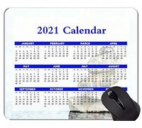 Yanteng Alfombrilla de ratón con Calendario 2021 con días Festivos, Alfombrillas de ratón de espiritualidad de Piedra de religión