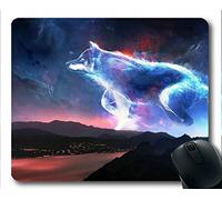 Yanteng Alfombrilla de ratón Gaming, alfombras para ratón Spirit Night Wolf Scenery (Multicolor)