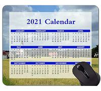 Yanteng Calendar 2021, Alfombrilla de ratón Village Church Small Village con Bordes cosidos