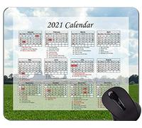 Yanteng Calendar 2021 Year Mouse Pad, Coast Scenic Landscape Office Mouse Pad