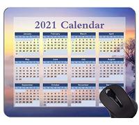Yanteng Calendar 2021 Year Mouse Pad, Lake Bank Fog Office Alfombrilla de ratón