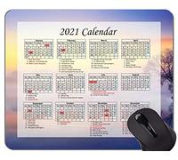 Yanteng Calendar 2021 Year Mouse Pad, Lake Bank Fog Office Alfombrilla de ratón