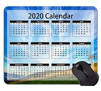 Yanteng Calendario 2020 con Alfombrilla de ratón Original Personalizada de Vacaciones, Alfombrilla de ratón de Oficina temática Prairie Mountain Peak